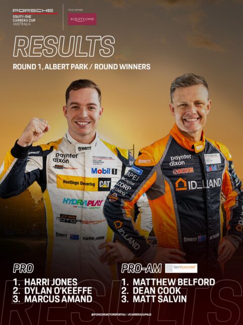 Season 2026 Round 1 winners. 

#CarreraCupAus #AusGP