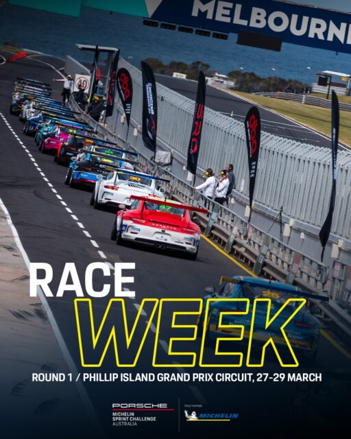 Time for Porsche @michelinmotorsport Sprint Challenge to fire up at the @phillipislandcircuit - with the @speedseriesau this weekend. 

#SprintChallengeAus #SpeedSeriesAU