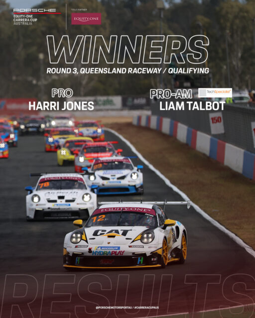 @harrijones99 led from start to finish to claim Race 1 of Porsche @equityoneau Carrera Cup Australia in Round 3.
Meanwhile in @techspecialist_au Pro-Am, Liam Talbot claimed the class victory ahead of Matt Belford & Andrew Georgiadis.
Swipe across for the full list of results ➡️
#porschemotorsport #CarreraCupAus